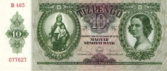 10 Pengö 1936